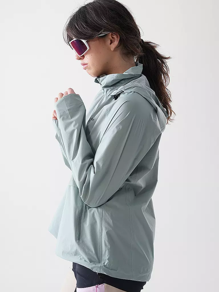 LÖFFLER | Damen Radjacke WPM Pocked CF Hoodie | hellgrün