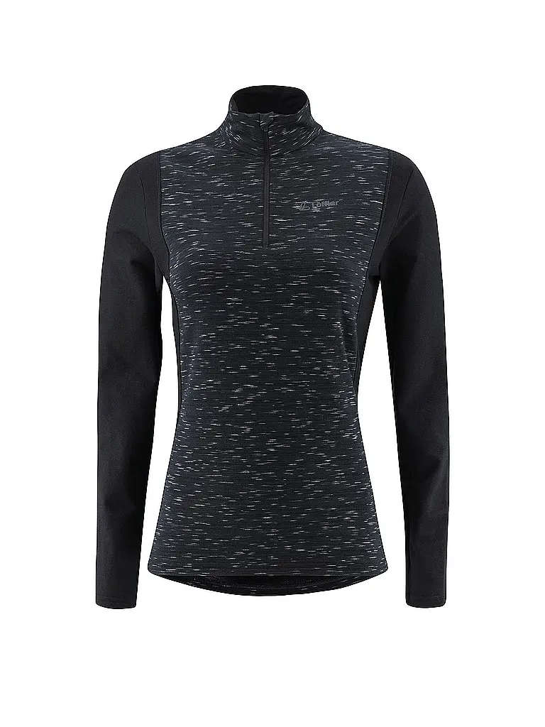 LÖFFLER | Damen Unterzieh Zipshirt STARLIT TRANSTEX® | Schwarz