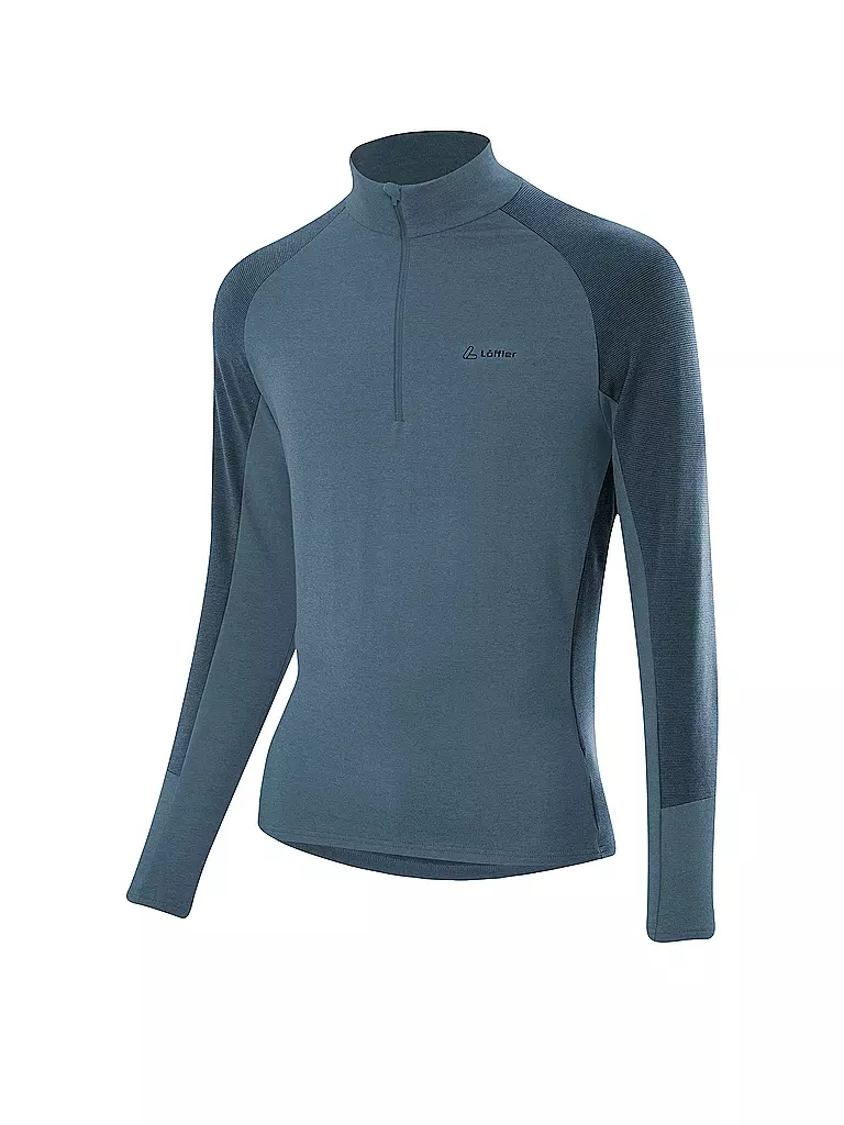 LÖFFLER | Herren Langlauf Midlayer Fine Stripe Transtex® | petrol