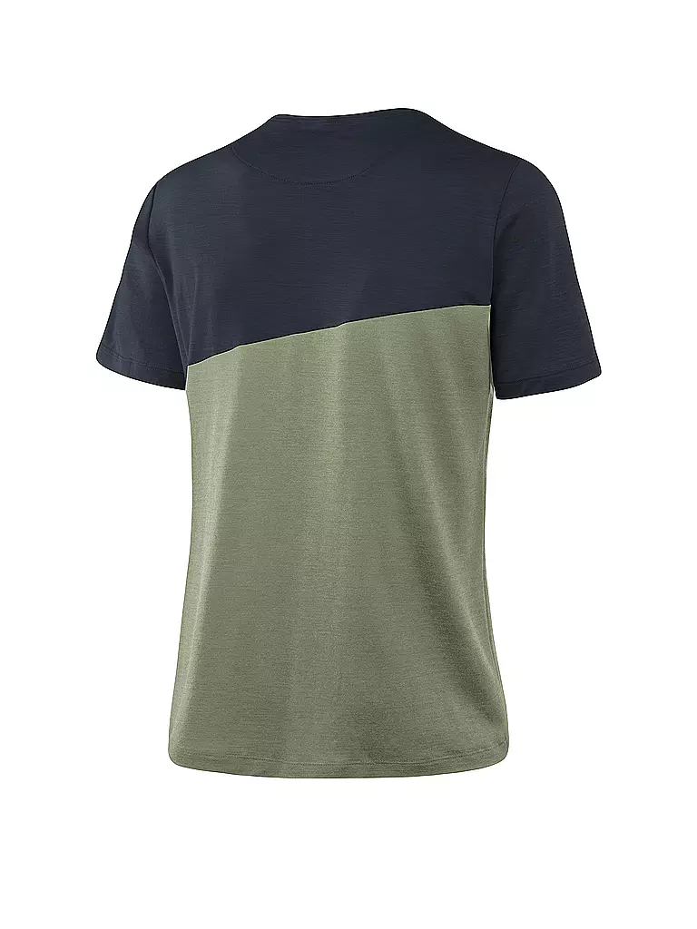 LÖFFLER | Herren Laufshirt Blockshirt Merino-TENCEL(TM) | dunkelblau