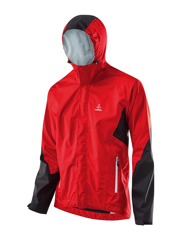LÖFFLER | Herren Rad Regenjacke mit Kapuze | 
