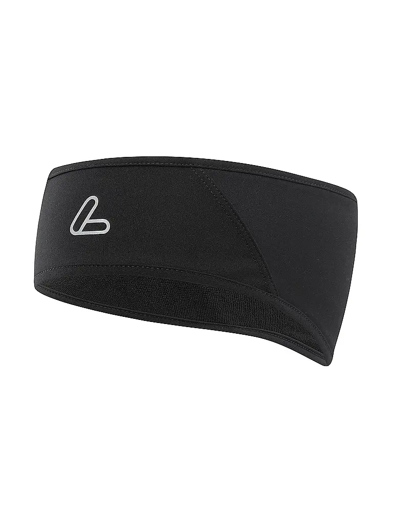 LÖFFLER | Stirnband Airblocc Flaps Windstopper | Schwarz