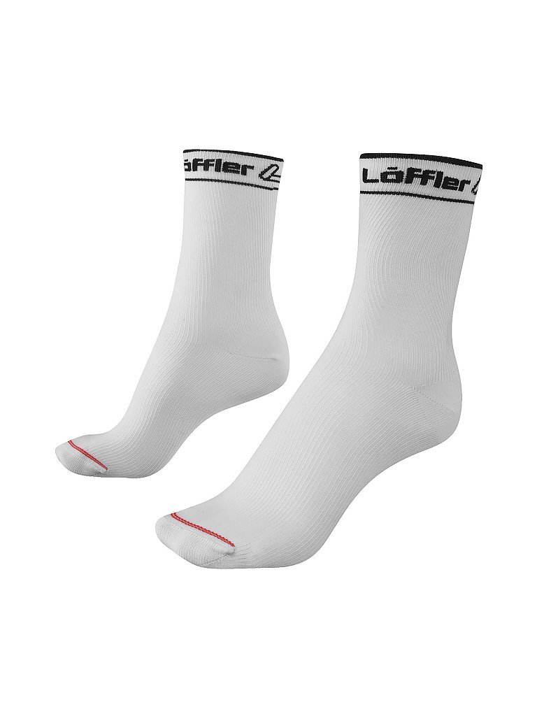 LÖFFLER Bikesocken Compression weiß | 40-42