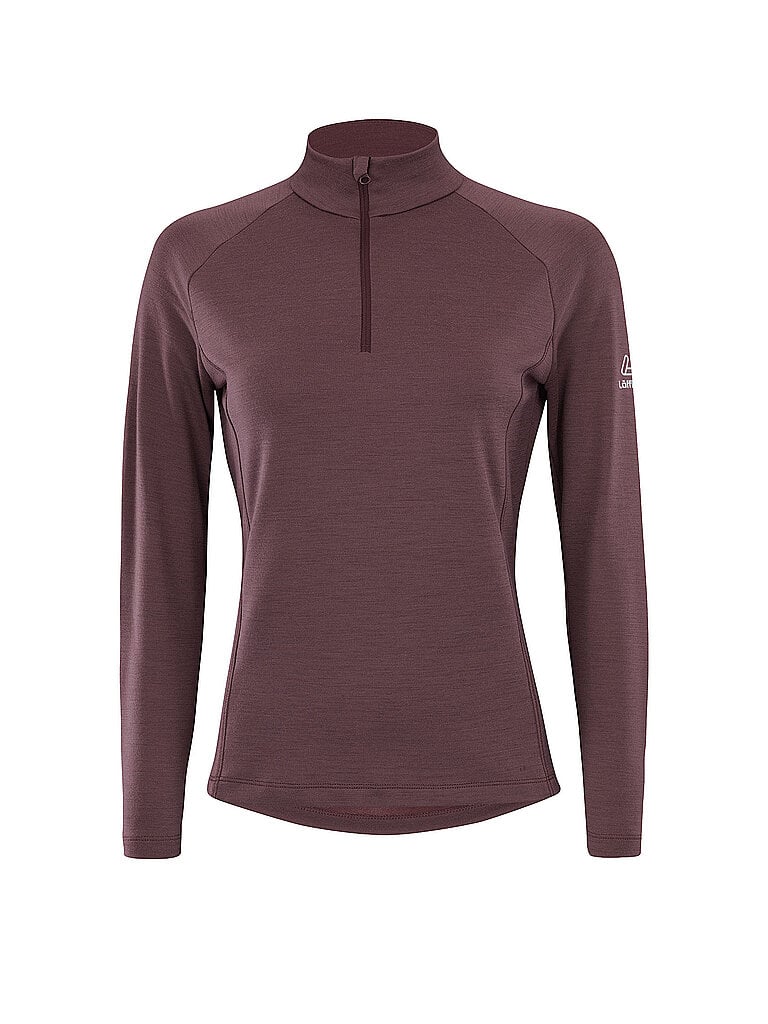 Löffler Damen Unterzieh Zipshirt Transtex Merino dunkelrot