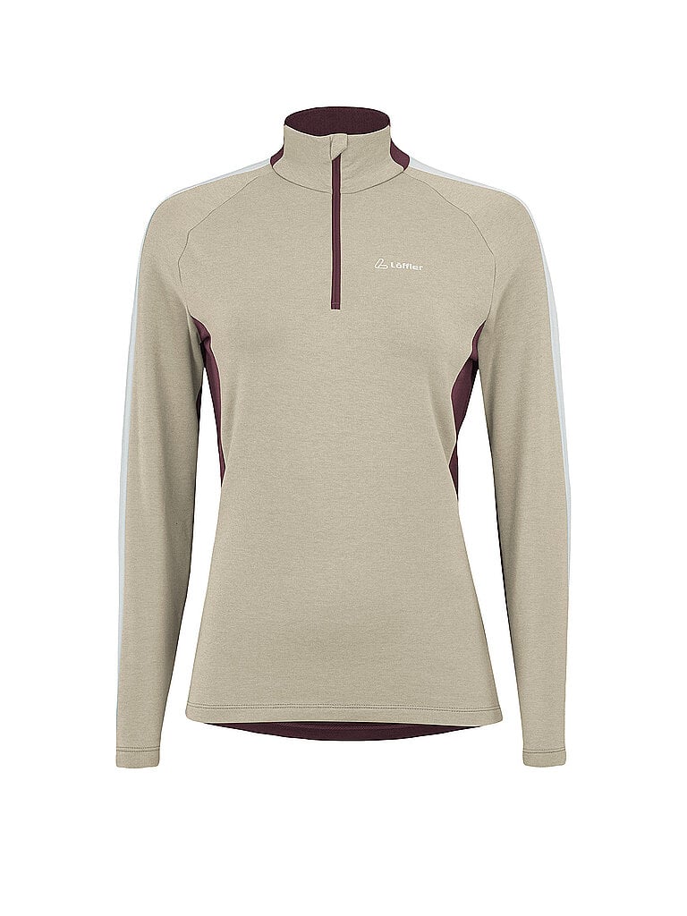 Löffler Damen Unterzieh Zipshirt Racing Transtex beige