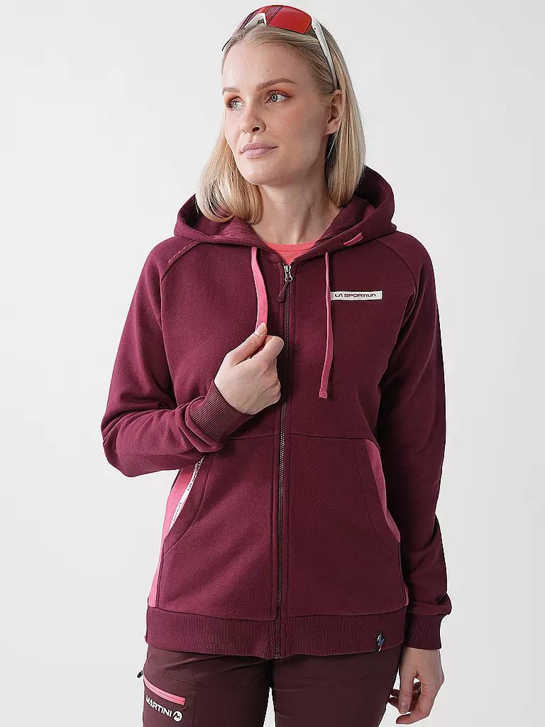 LA SPORTIVA | Damen Fleecejacke Kaos Hoodie | dunkelrot