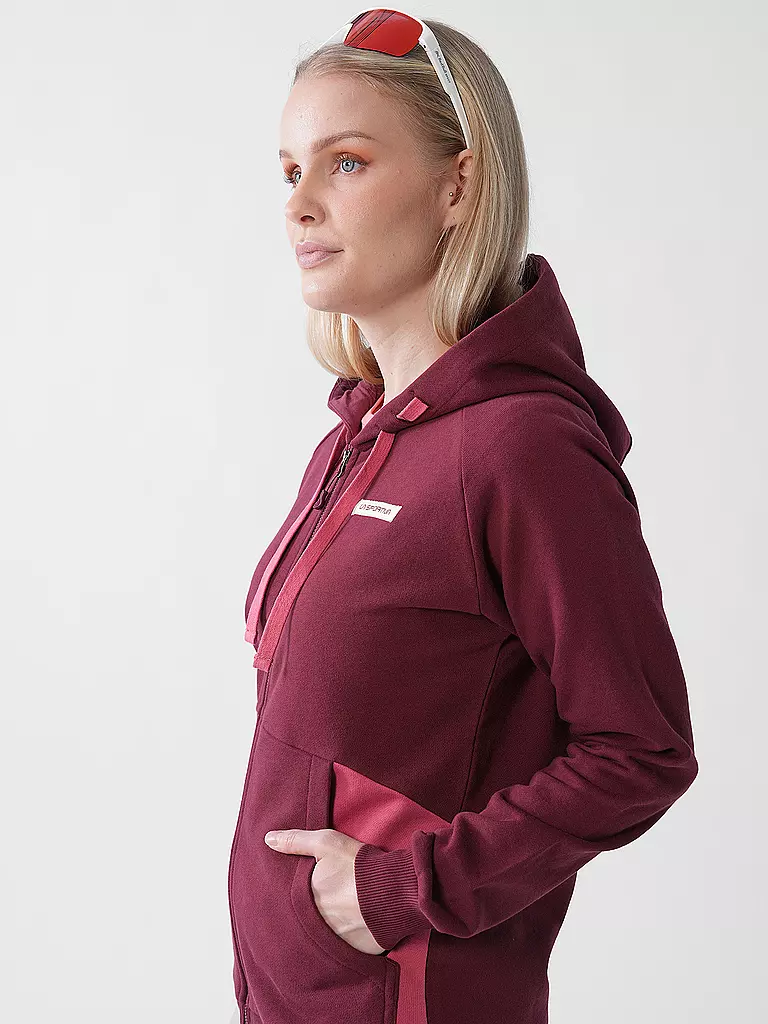LA SPORTIVA | Damen Fleecejacke Kaos Hoodie | dunkelrot
