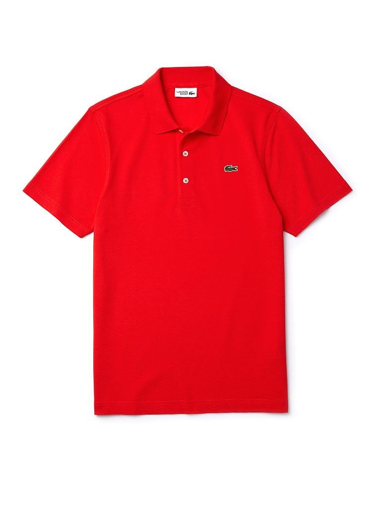 LACOSTE | Herren Polo Ribbed Collar | rot