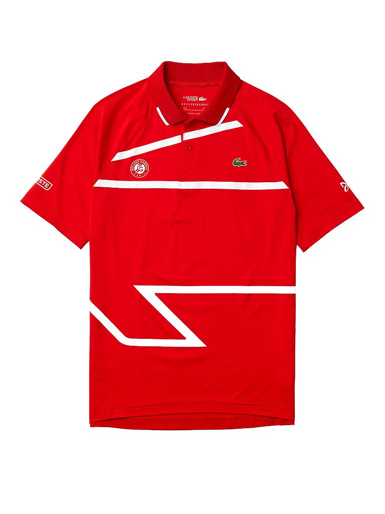 LACOSTE Herren Tennispolo French Open x Novak Djokovic rot