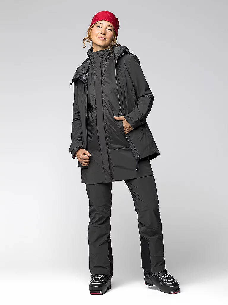 LAMUNT Damen Tourenjacke Giada 3L Waterproof Hoodie schwarz | 36 — Bild 3