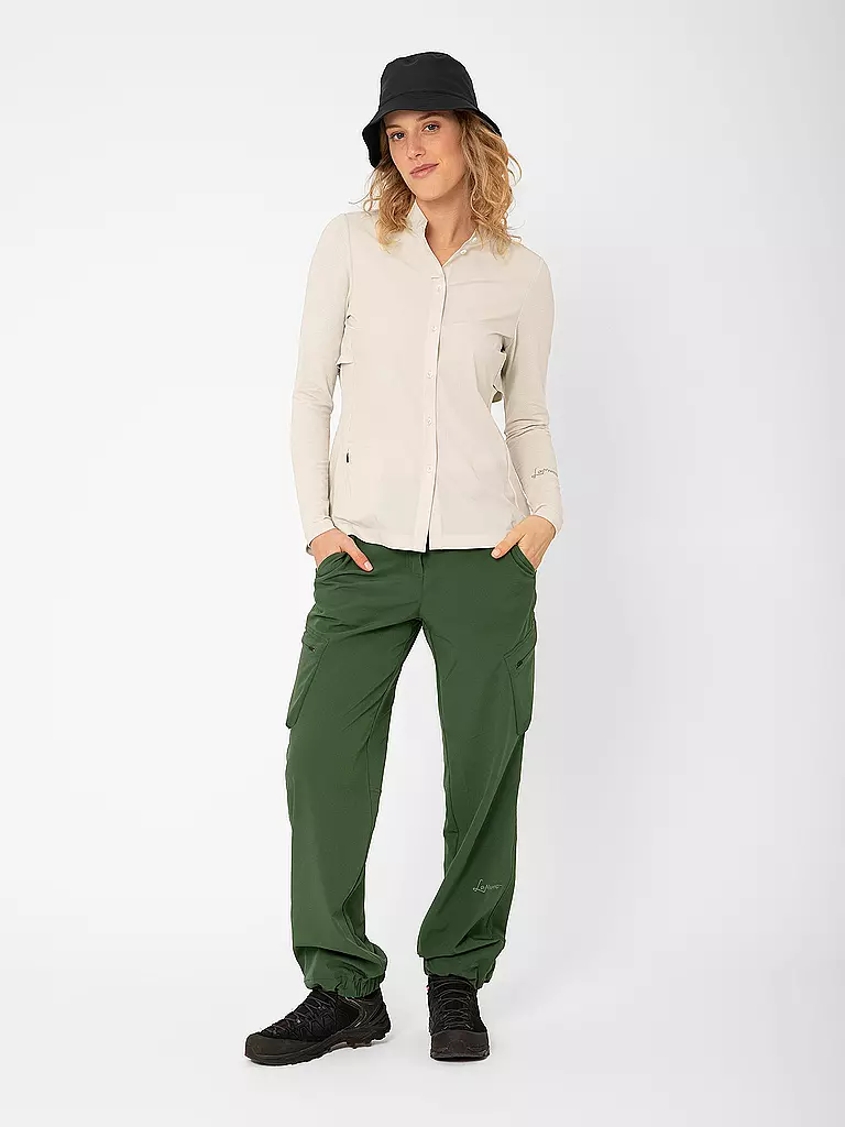 LAMUNT | Damen Bluse Ulli MNT Travel | hellbraun