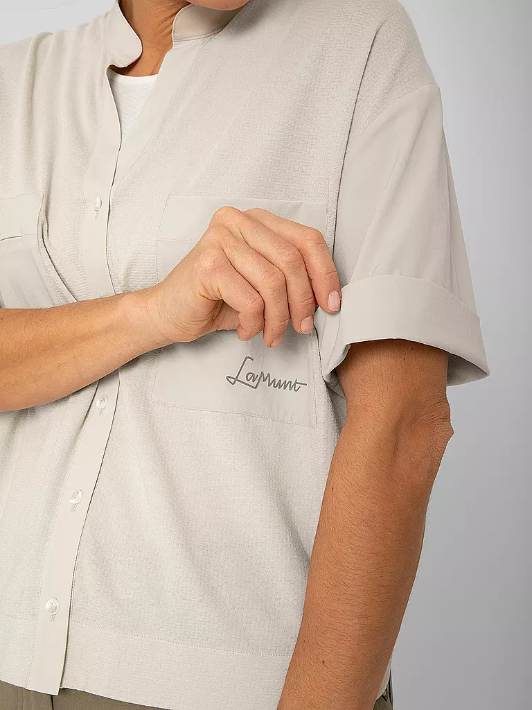 LAMUNT | Damen Bluse Ulli MNT Travel | hellbraun
