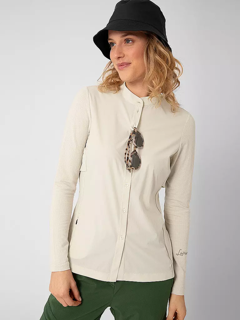 LAMUNT | Damen Bluse Ulli MNT Travel | hellbraun