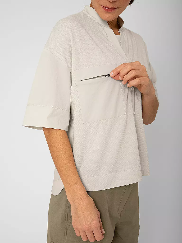 LAMUNT | Damen Bluse Ulli MNT Travel | hellbraun