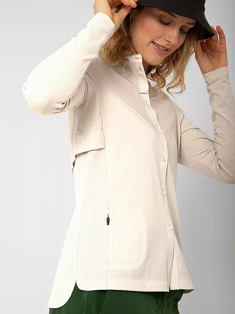 LAMUNT | Damen Bluse Ulli MNT Travel | hellbraun