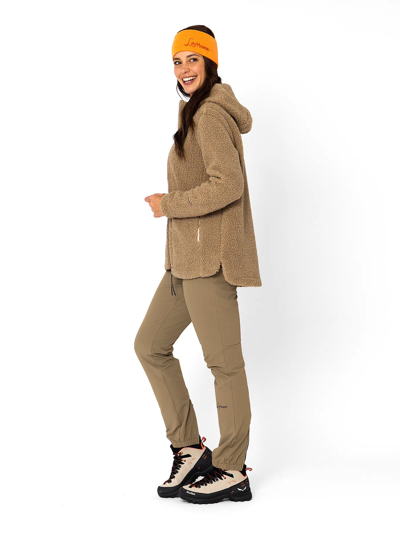 LAMUNT | Damen Fleecejacke Sabine Hoodie | camel