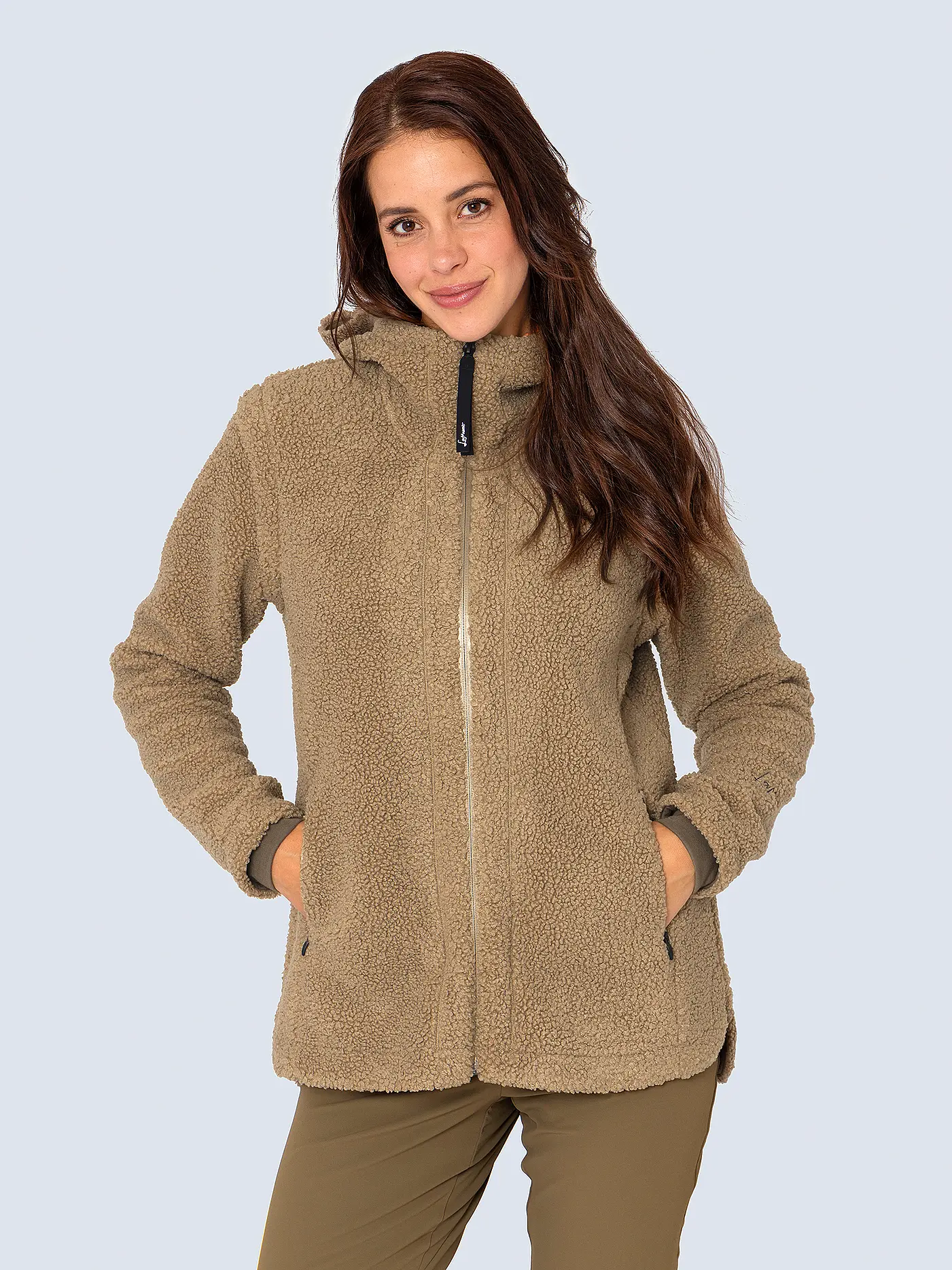 LAMUNT | Damen Fleecejacke Sabine Hoodie | camel