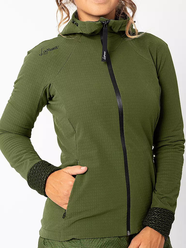 LAMUNT | Damen Wanderjacke Paola Tech Hoodie | dunkelgrün