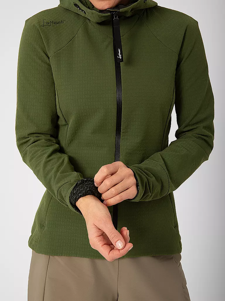 LAMUNT | Damen Wanderjacke Paola Tech Hoodie | dunkelgrün