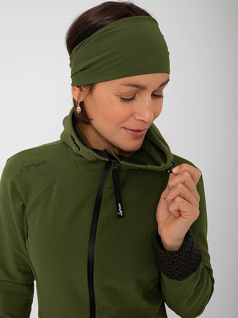 LAMUNT | Damen Wanderjacke Paola Tech Hoodie | dunkelgrün
