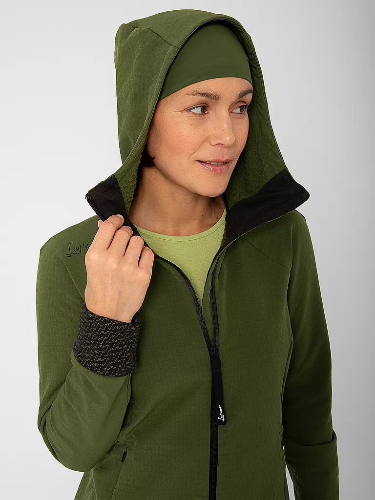 LAMUNT | Damen Wanderjacke Paola Tech Hoodie | dunkelgrün