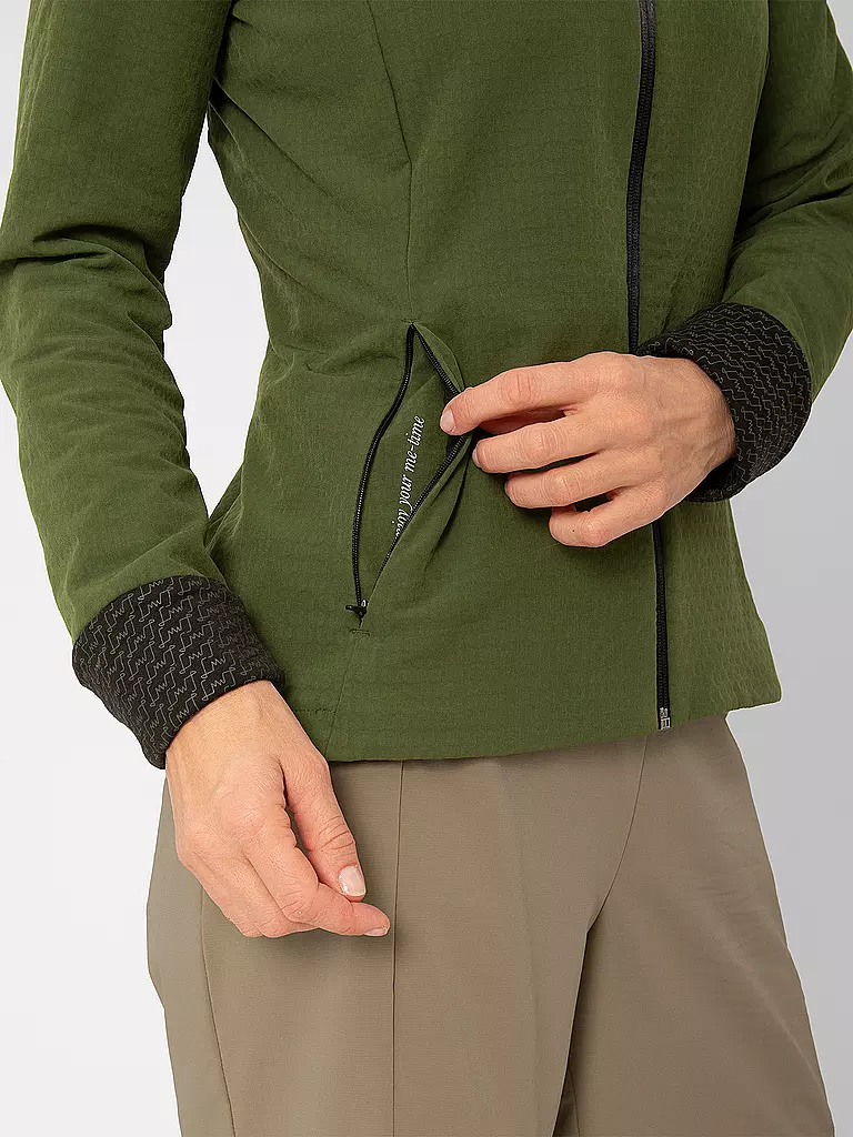 LAMUNT | Damen Wanderjacke Paola Tech Hoodie | dunkelgrün