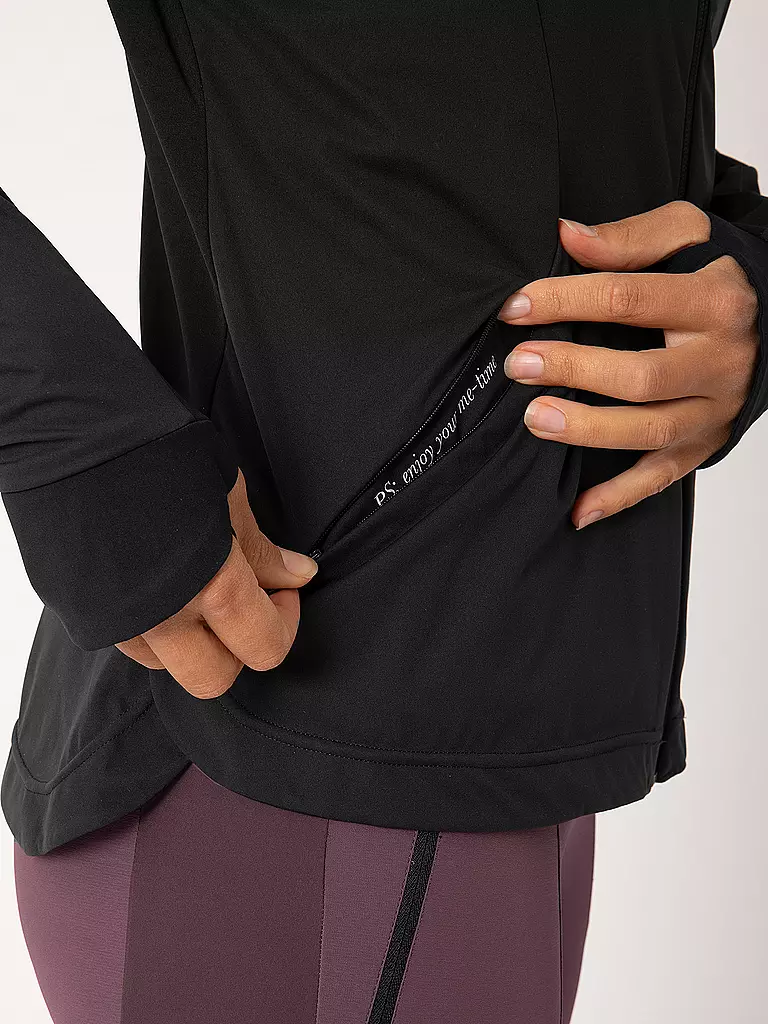 LAMUNT | Damen Windjacke Eliana Hybrid Hoodie | schwarz