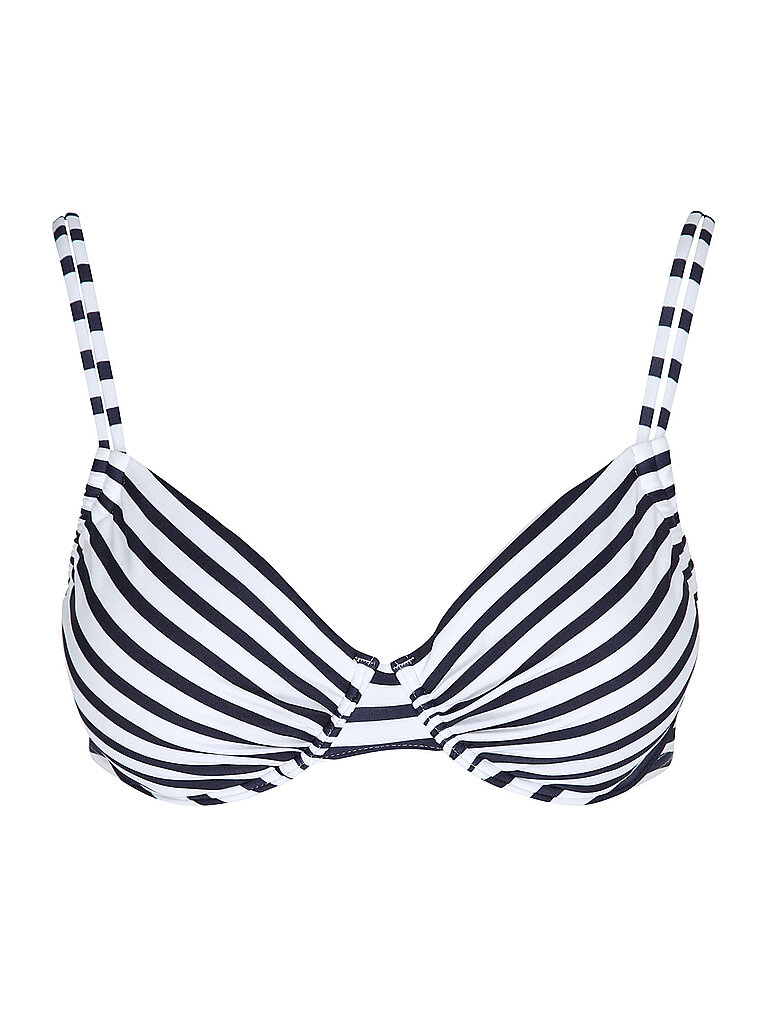 LASCANA Damen Bikinioberteil Stripes dunkelblau | 38C