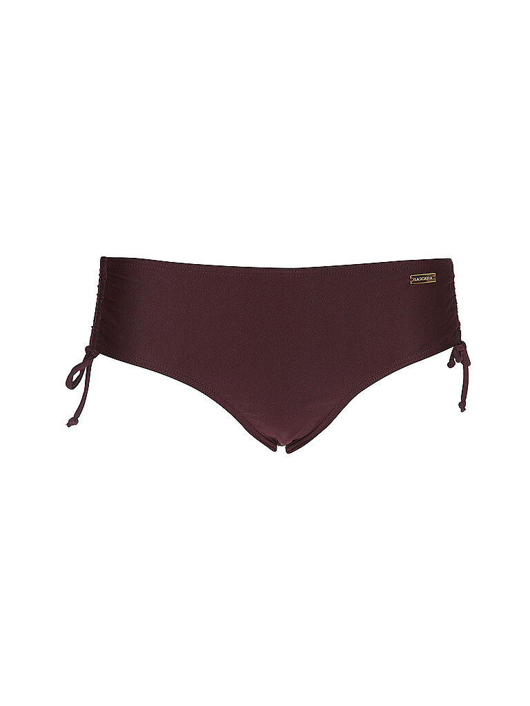 LASCANA Damen Bikinihose mit Raffung dunkelrot | 44