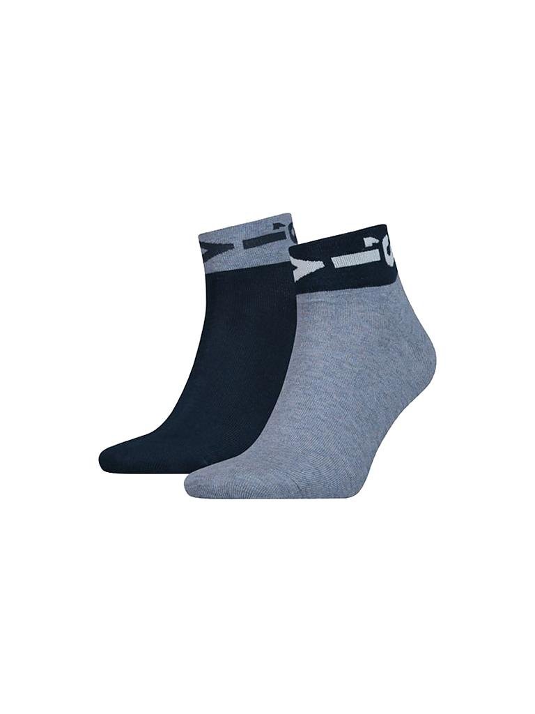 LEVI'S | Herren Socken Mid Cut Lazy Tab (2 Paar) | blau