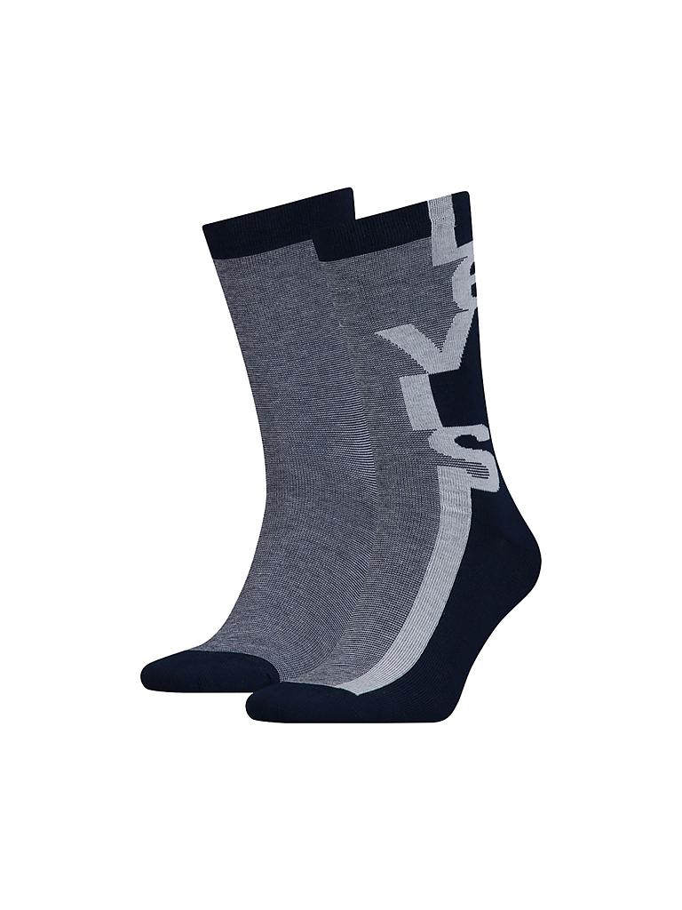 LEVI'S | Herren Socken Regular Cut Micro Stripe (2 Paar) | blau