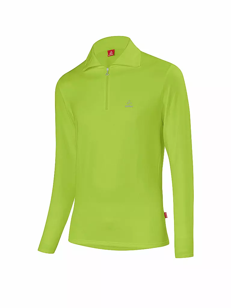 Löffler Pulli Transtex Zip-rolli Basic CF, Uomo, Grigio melé, 60