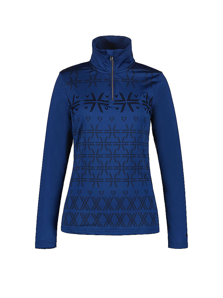 LUHTA Damen Unterzieh Zipshirt Ahjola blau | M — Bild 2
