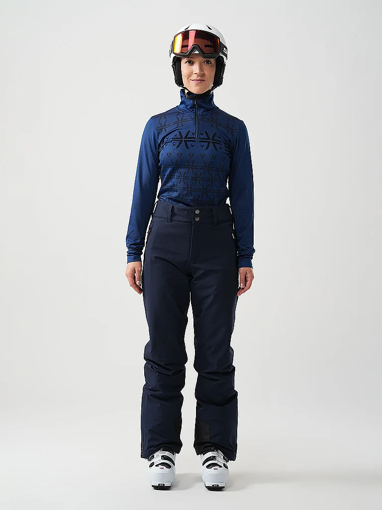 LUHTA Damen Unterzieh Zipshirt Ahjola blau | M — Bild 3