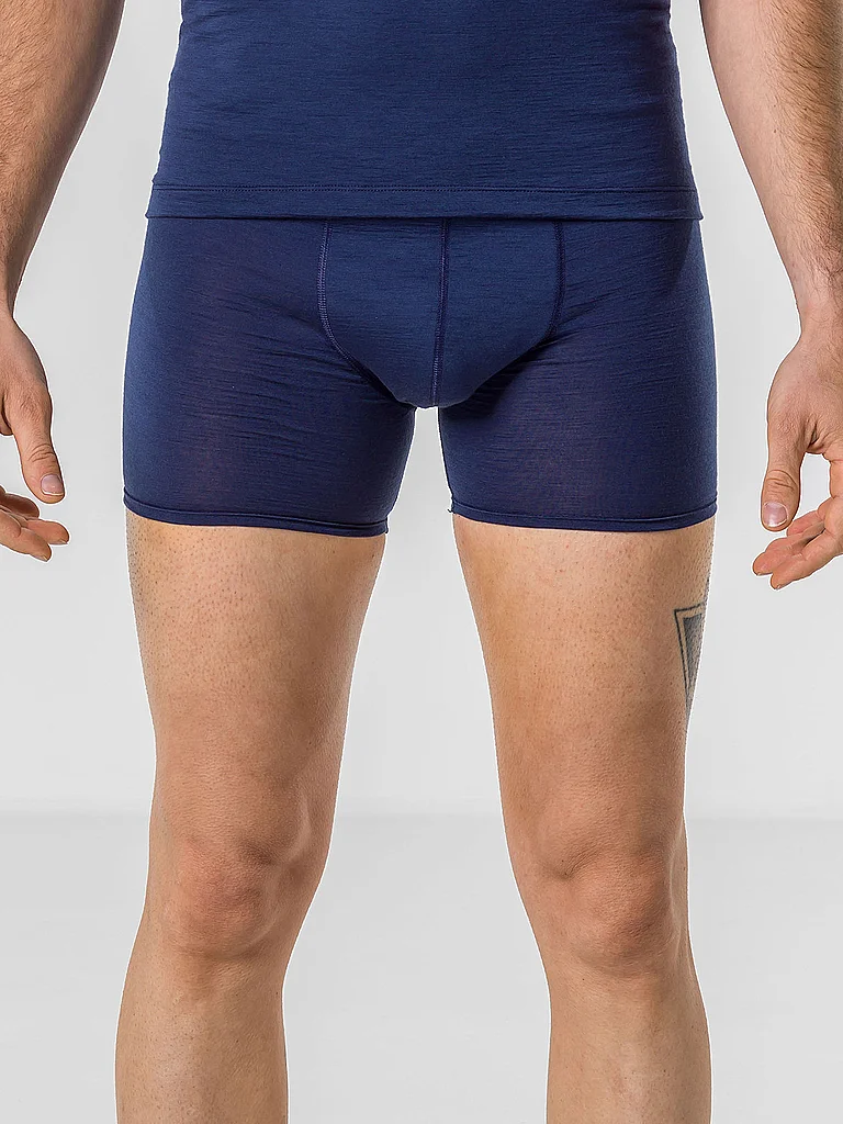 LÖFFLER Herren Boxershorts Merino Light dunkelblau | 48 — Bild 3