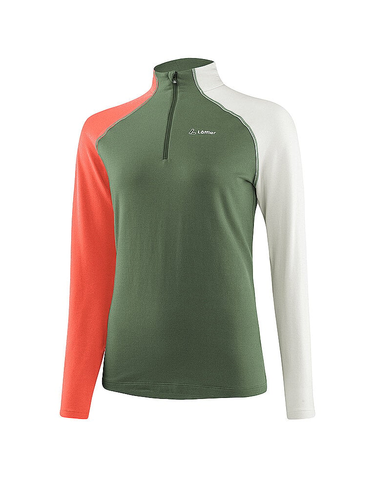 LÖFFLER Damen Unterzieh Zipshirt TRANSTEX Coblo olive | 34