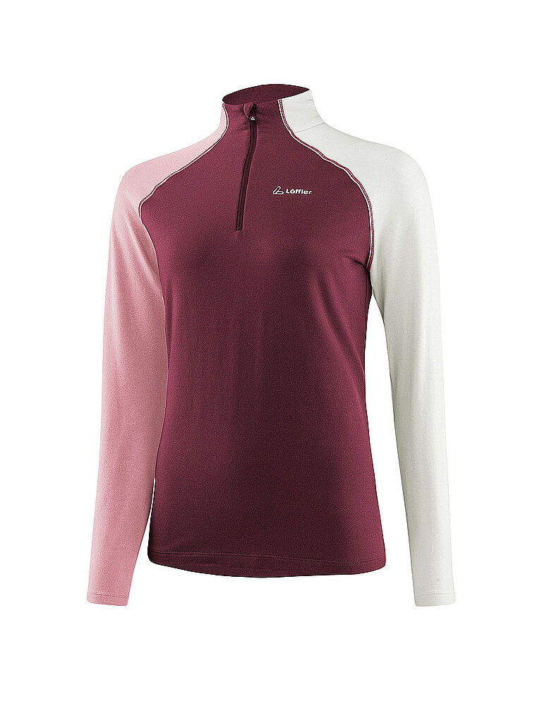 LÖFFLER Damen Unterzieh Zipshirt TRANSTEX Coblo dunkelrot | 40