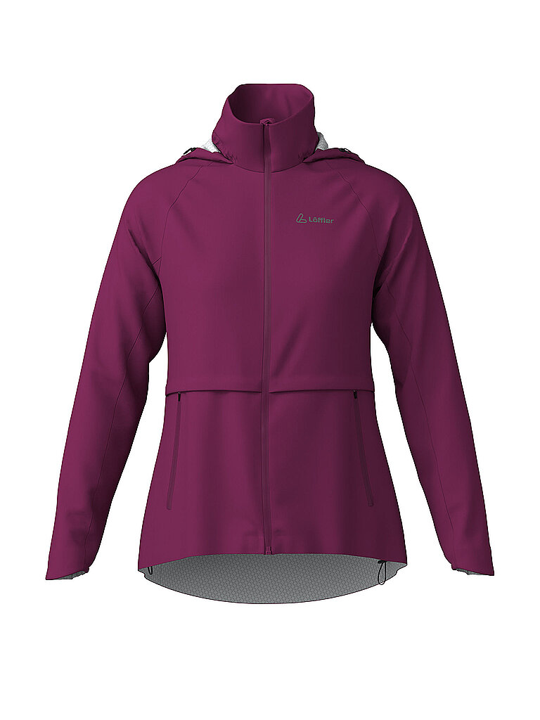 LÖFFLER Damen Radjacke WPM Pocked CF Hoodie dunkelrot | 38