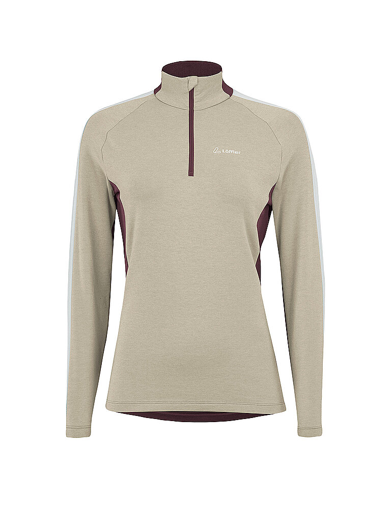 LÖFFLER Damen Unterzieh Zipshirt Racing Transtex beige | 40