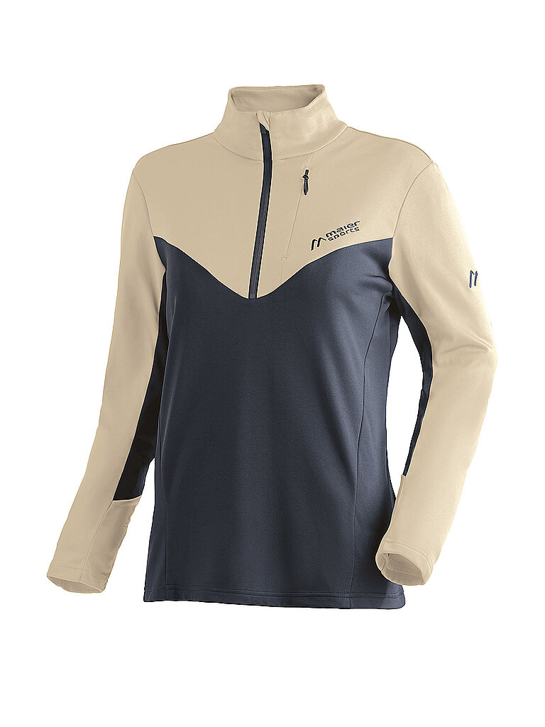 MAIER SPORTS Damen Unterzieh Zipshirt Evii beige | 36
