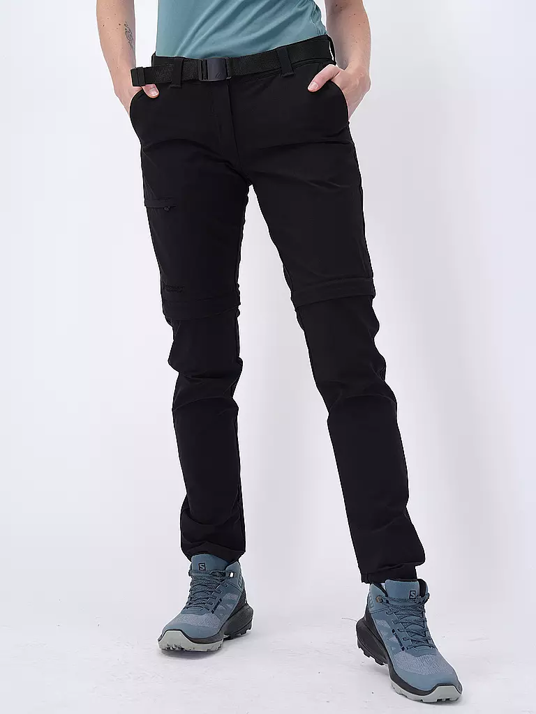 MAIER SPORTS | Damen ZipOff-Wanderhose Inara Slim Zip | schwarz