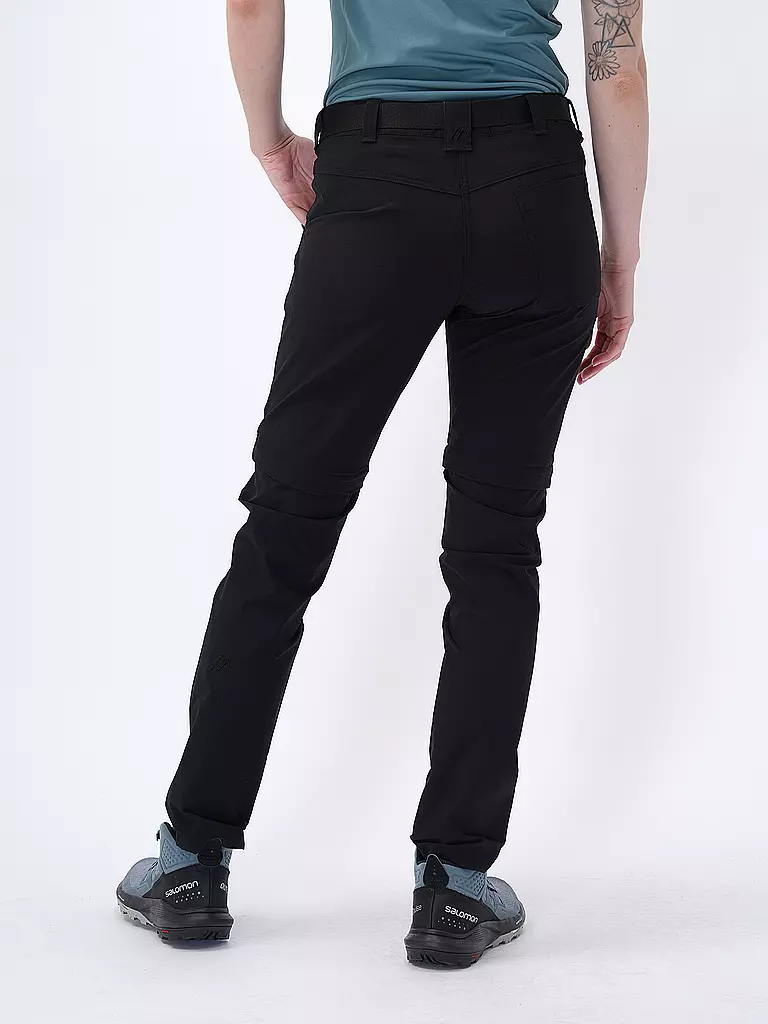 MAIER SPORTS | Damen ZipOff-Wanderhose Inara Slim Zip | schwarz