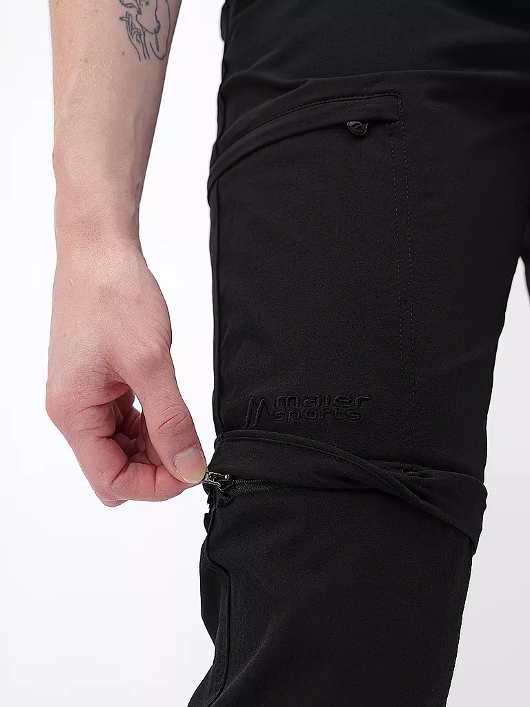 MAIER SPORTS | Damen ZipOff-Wanderhose Inara Slim Zip | schwarz