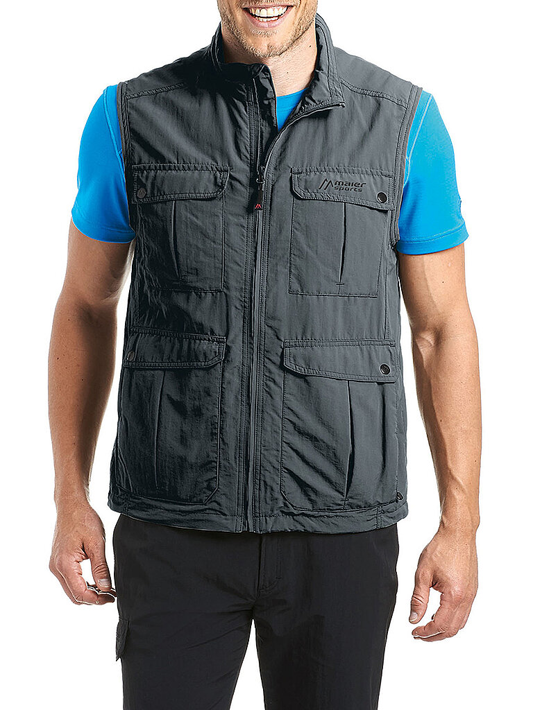 MAIER Herren Outdoorgilet Valdemar grau | 54