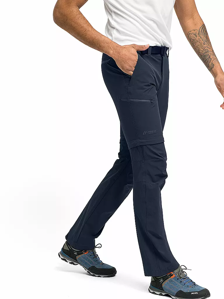 MAIER | Herren Wanderhose Tajo2 ZipOff | dunkelblau