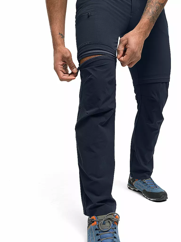 MAIER | Herren Wanderhose Tajo2 ZipOff | dunkelblau