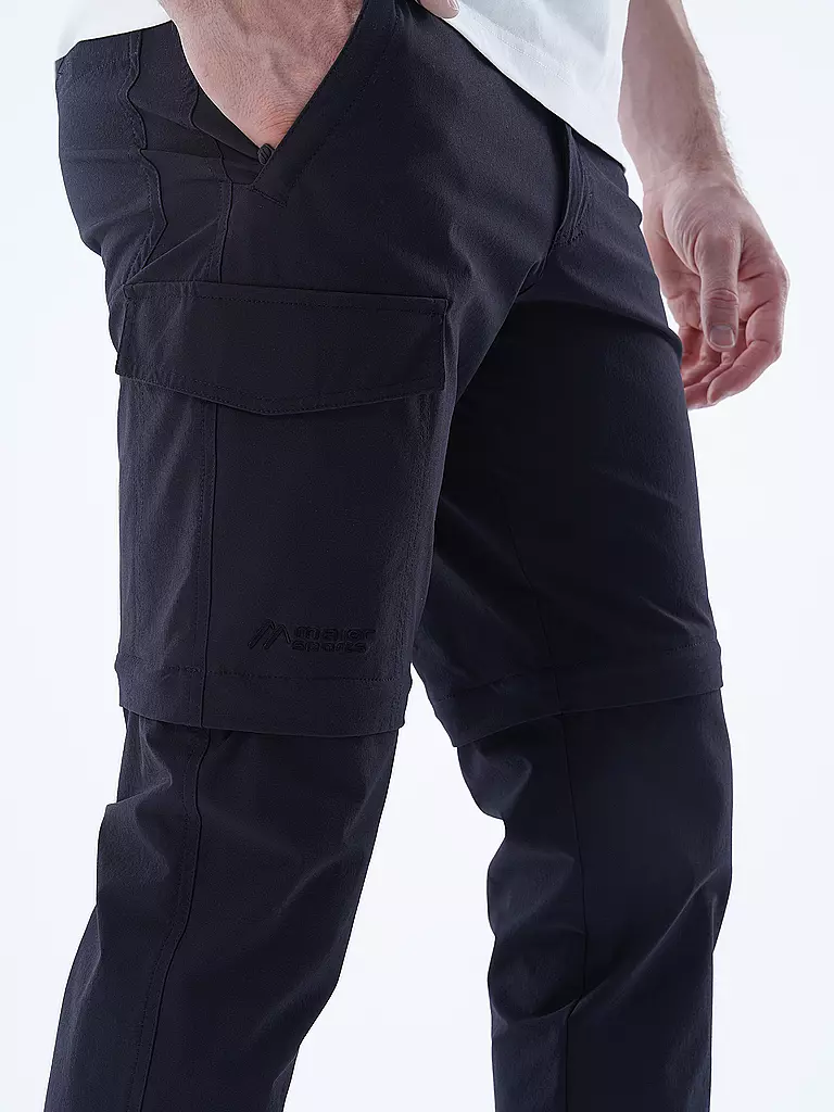 MAIER | Herren Wanderhose Torid Slim ZipOff | schwarz