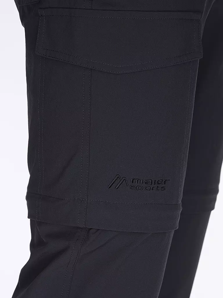 MAIER | Herren Wanderhose Torid Slim ZipOff | schwarz