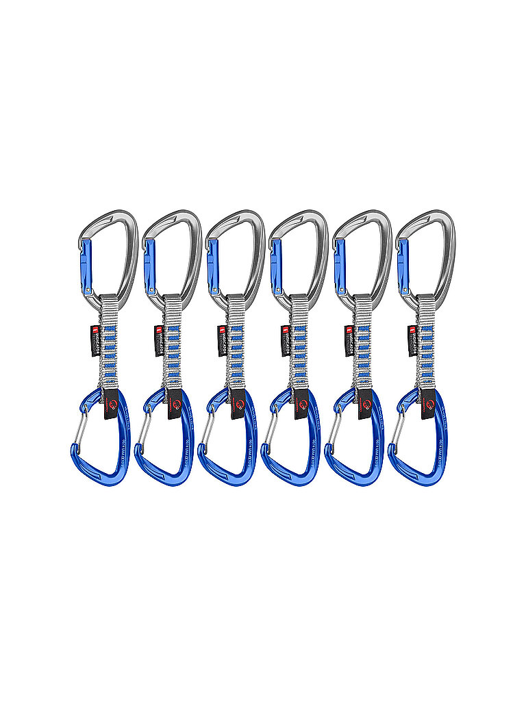 MAMMUT 6er Pack Crag Keylock Wire 10 cm Indicator Express Set silber