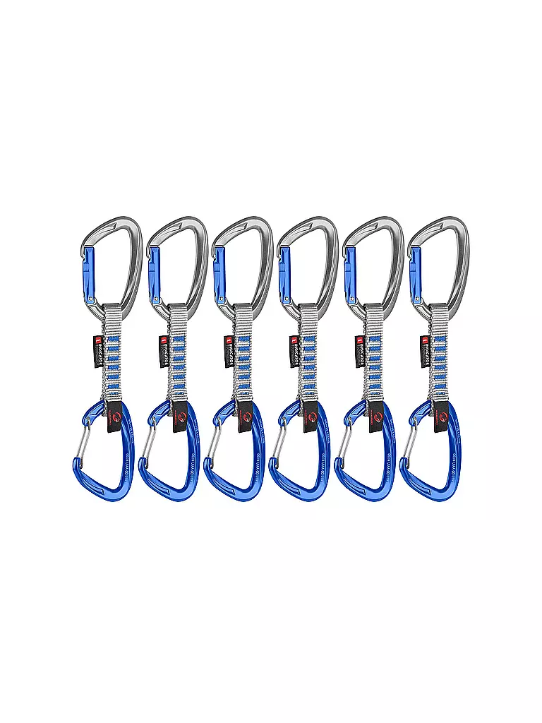 MAMMUT | 6er Pack Crag Keylock Wire 10 cm Indicator Express Set | silber